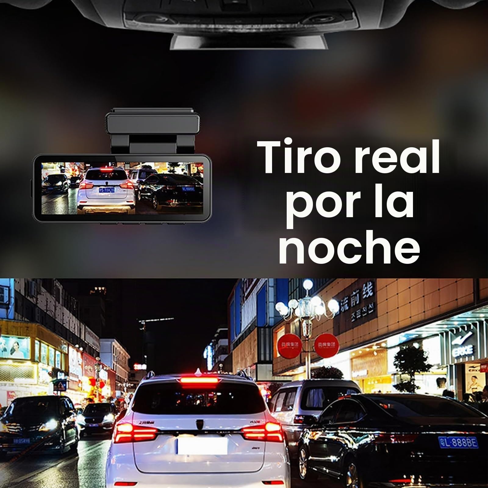 Osmo Dashcam Pro, Cámara De Salpicadero 4k con Grabación En Bucle Frontal Y Trasera, For Coche Marcha Atrás, Modo Vigilancia Aparcamiento 24/7, Control por WiFi/Aplicación(with WiFi+GPS)