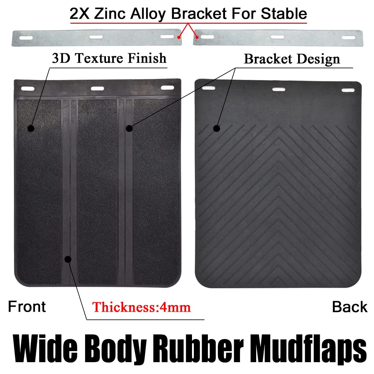 Paraspruzzi Paraspruzzi Universali In Gomma Pick-up SUV Van Truck Paraspruzzi Paraspruzzi Parafanghi Trappole Sporche Auto Parafanghi Mud Flaps