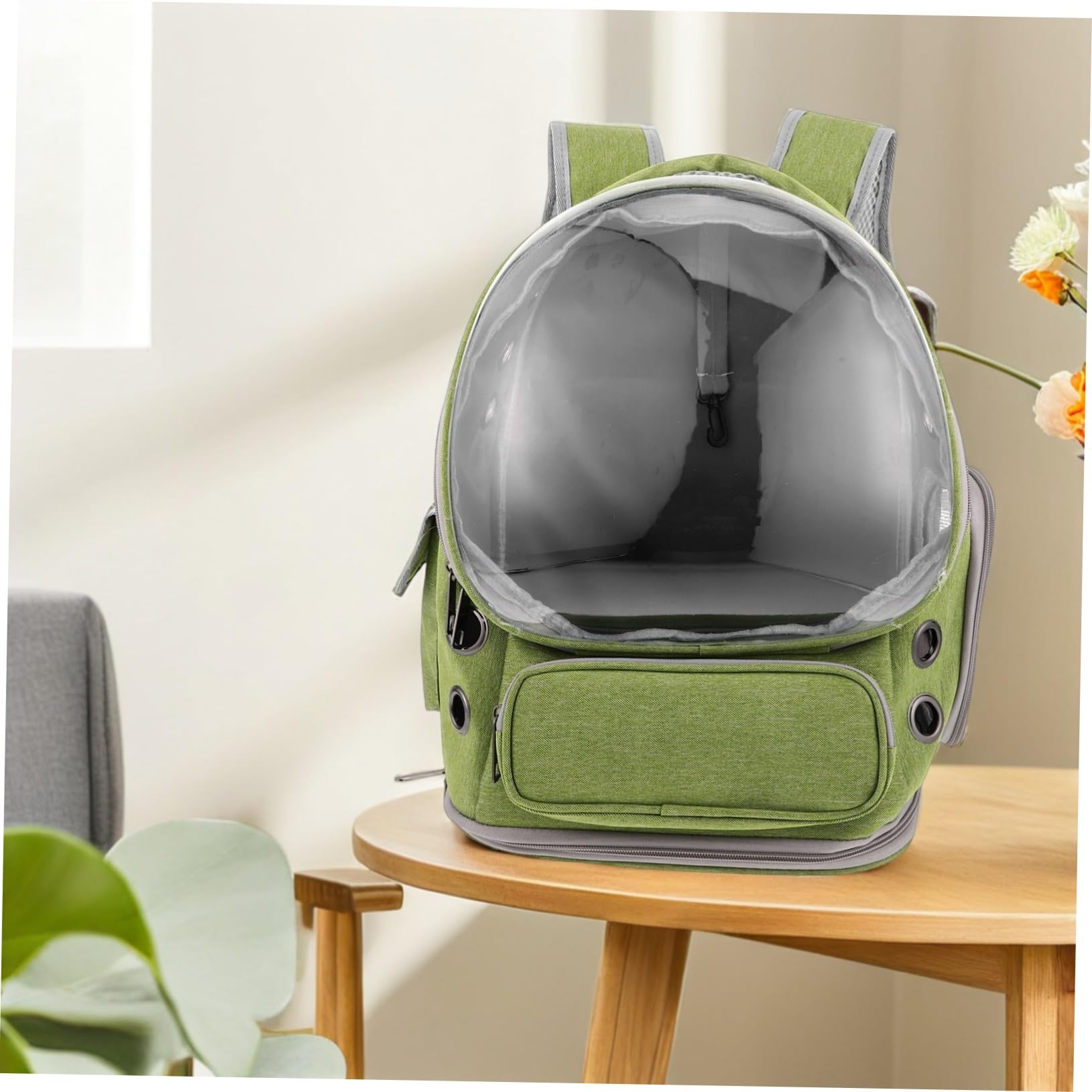 TOYANDONA Mochila Cápsula Espacial Transparente para Mascotas Bolsa de Transporte Plegable para Gatos y Perros Pequeños para Paseos y Viajes al Aire