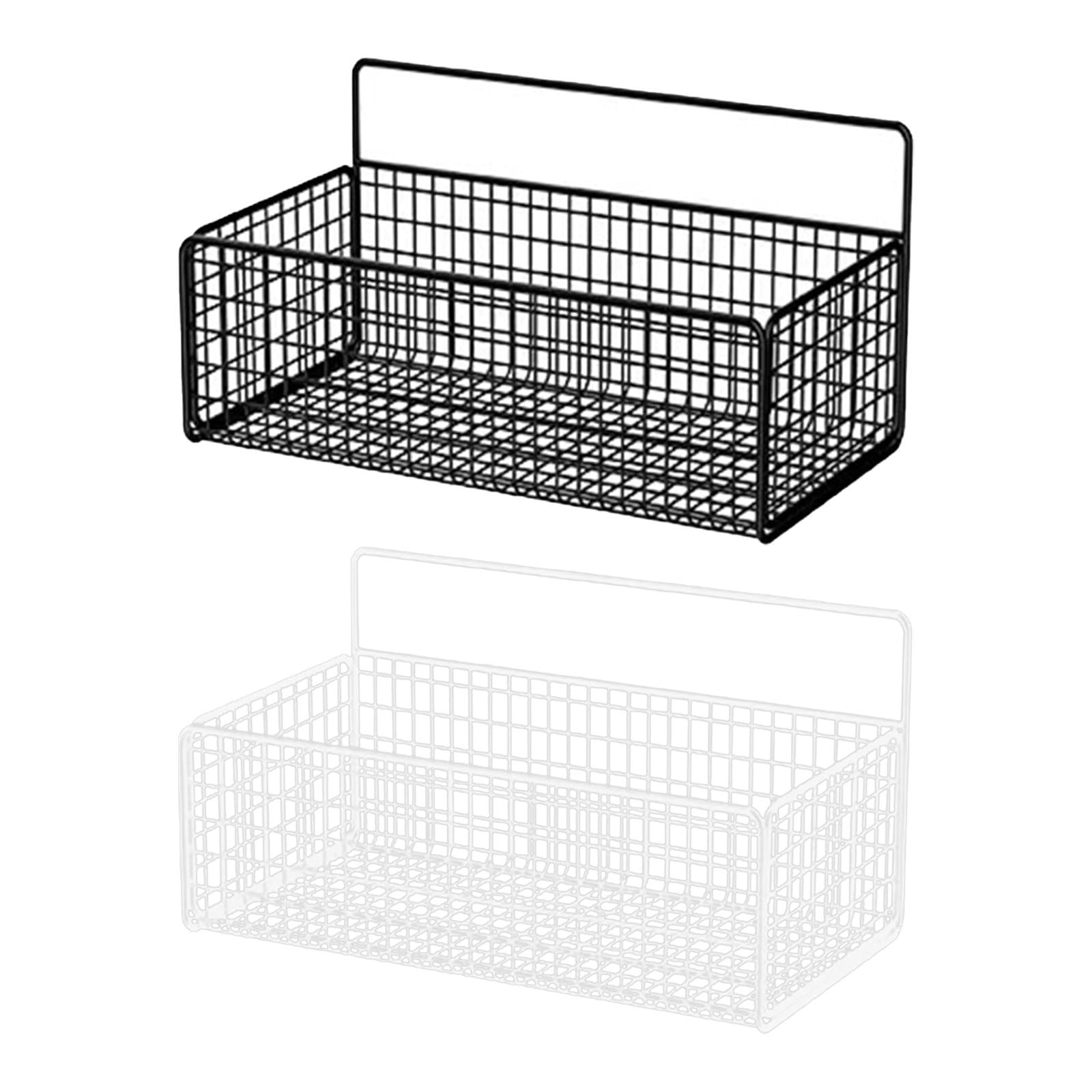 Wall Hanging Baskets over Cabinet Door Organizer Basket for Closet Dormitory Black | Home & Garden | Household Supplies & Cleaning | Home Organization | Storage Bins & Baskets-image-21