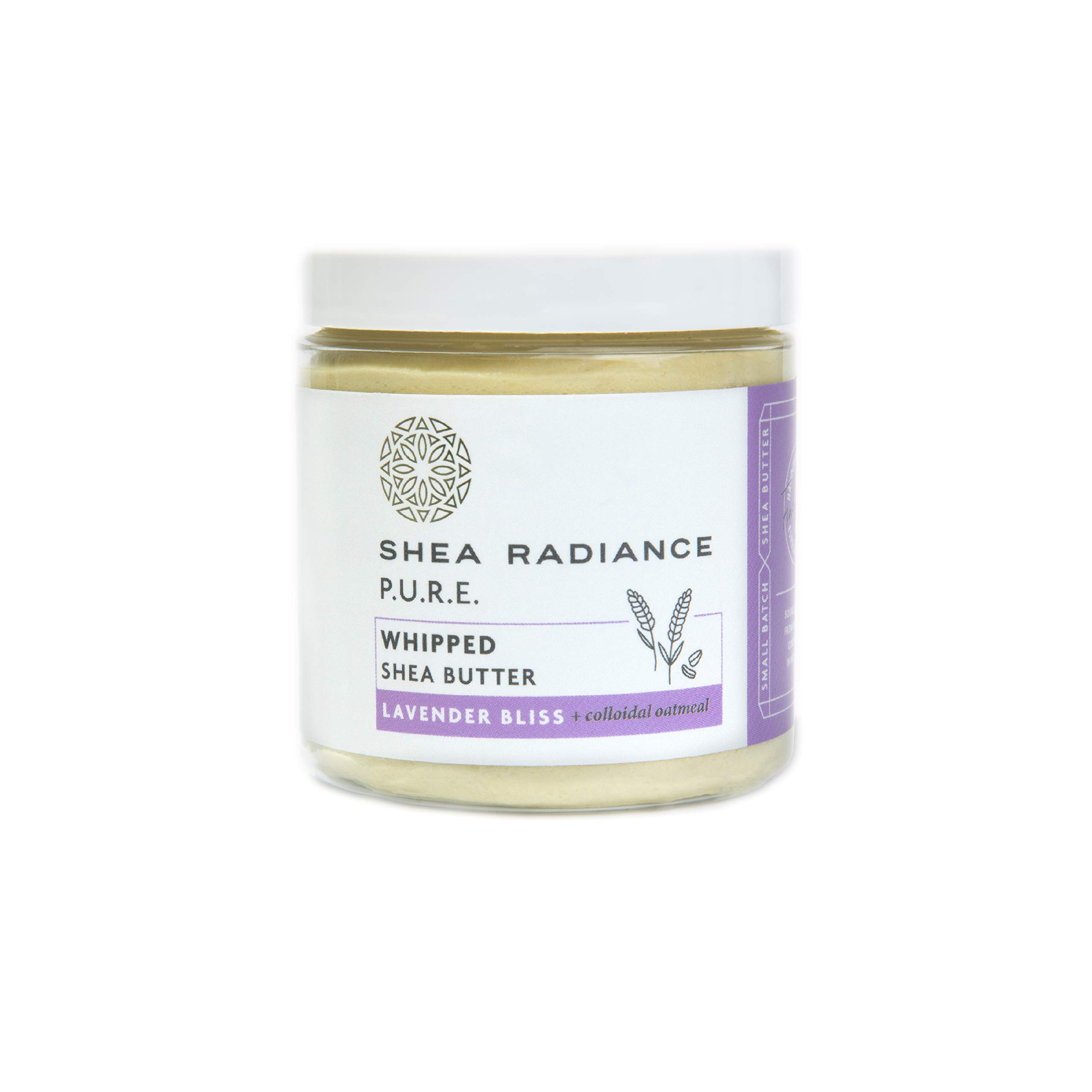 Shea RadianceWhipped Shea Butter w/Colloidal Oatmeal - Blended w/Skin-Soothing Oatmeal & Moisturizing Rice Bran Oil | Lavender Bliss (5oz)