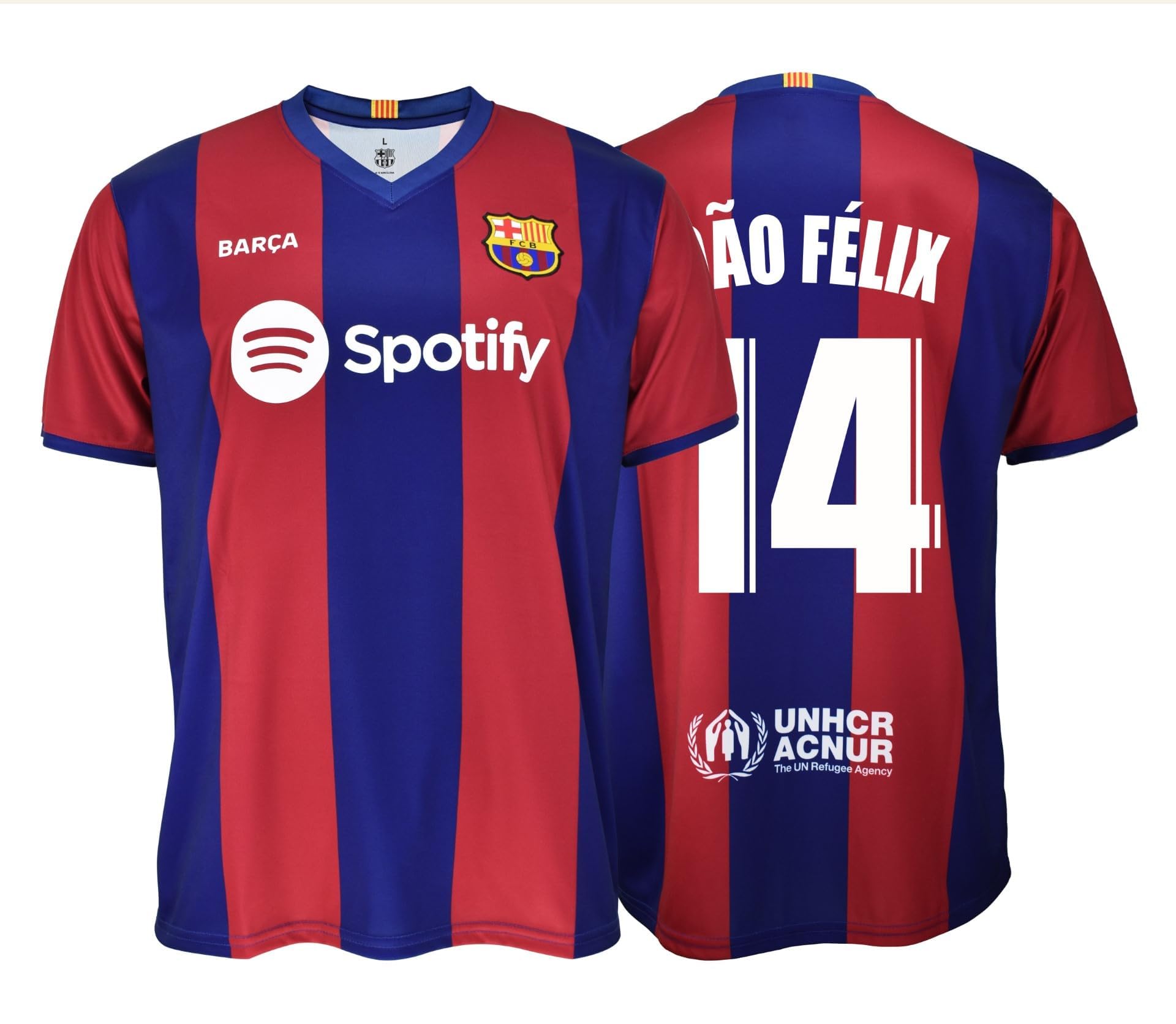 FC Barcelona Camiseta 1ª EQ 2023-24 Replica Licencia - Dorsal 14 Joao Felix Talla Adulto