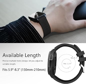 Blueshaweu Compatible for Shock Clock MAX Bands, Silicone band with Metal Buckle Compatible for Pavlok Shock Clock 3, Shock Clock MAX