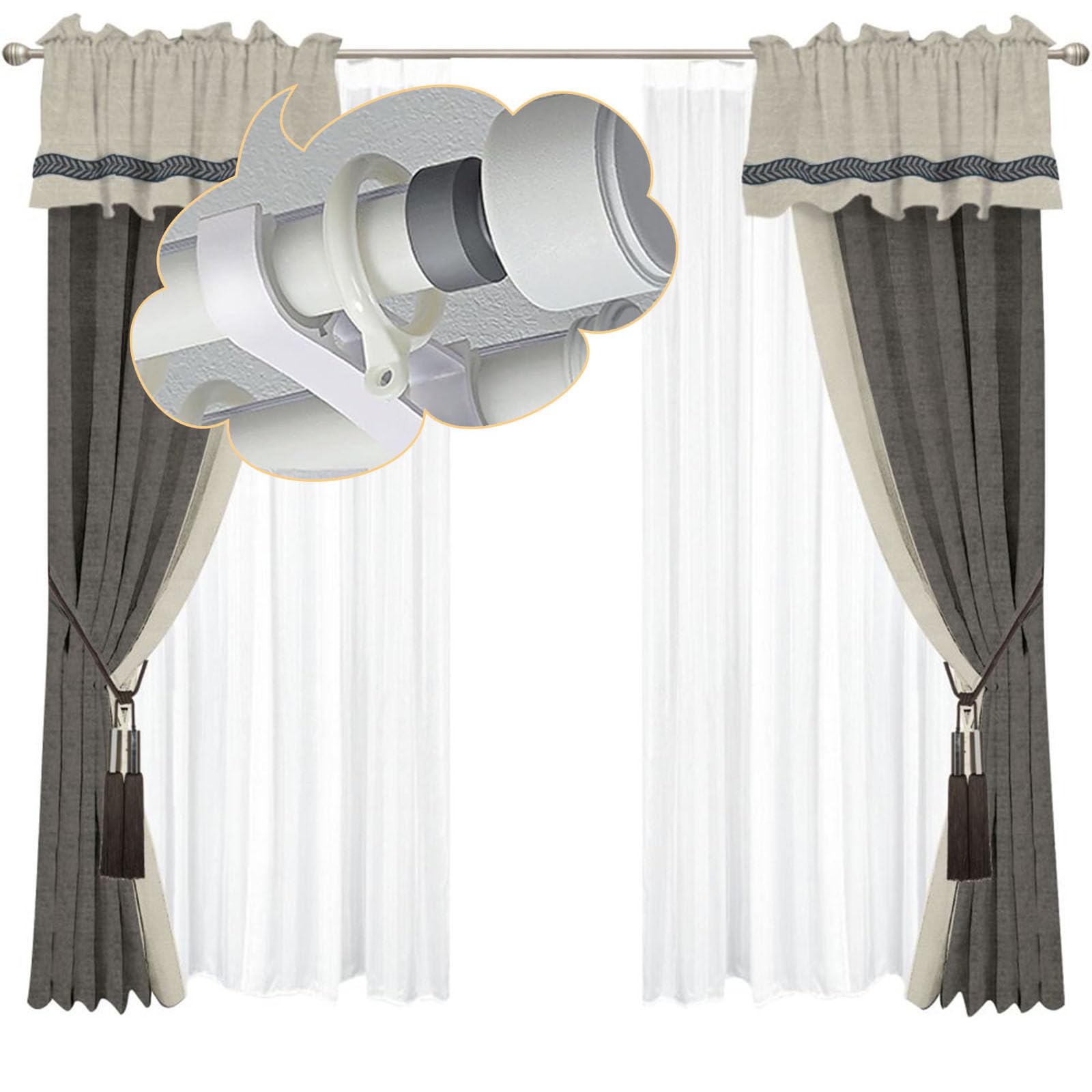 6pcs Supports De Tige Réglables Sans Clous, Supports Muraux Auto