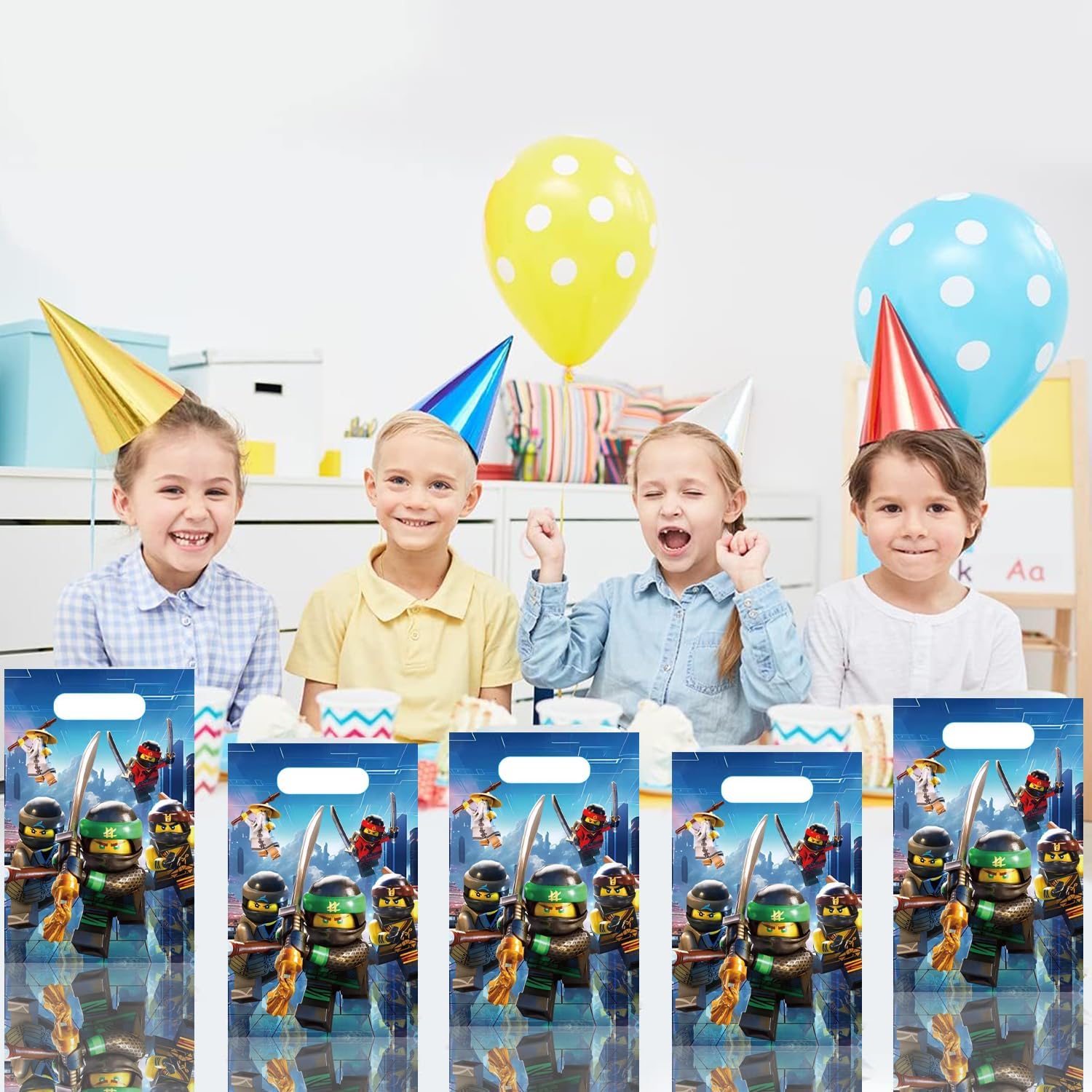 Shifigril 30Pcs Ninja Party Gift Bags Birthday Decoration Gift Bags For Ninja Birthday Party Decorations