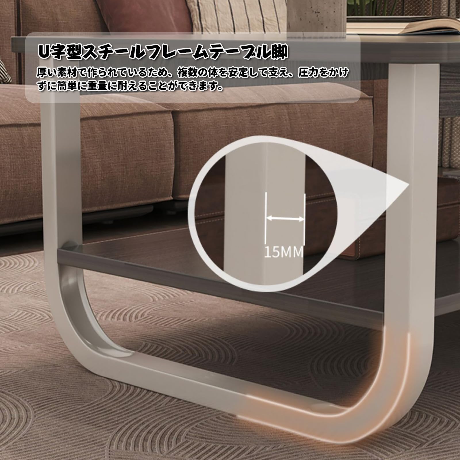 Amazon.co.jp: FVTVHEV ローテーブル センターテーブル 高密度ボード