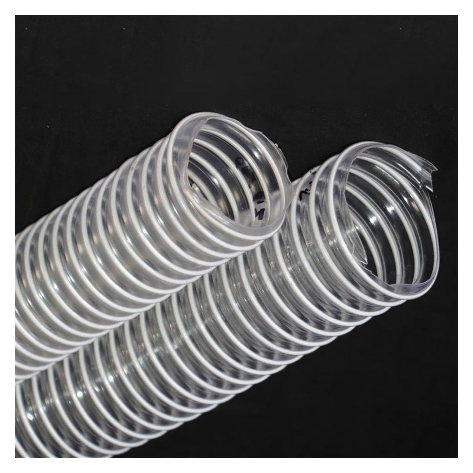 Manguera corrugada transparente blanca, tubo de succión de escape for eliminación de polvo, 1 metro x 0,8 mm de espesor de pared, diámetro interior 25-100(Inner Diameter 70mm)