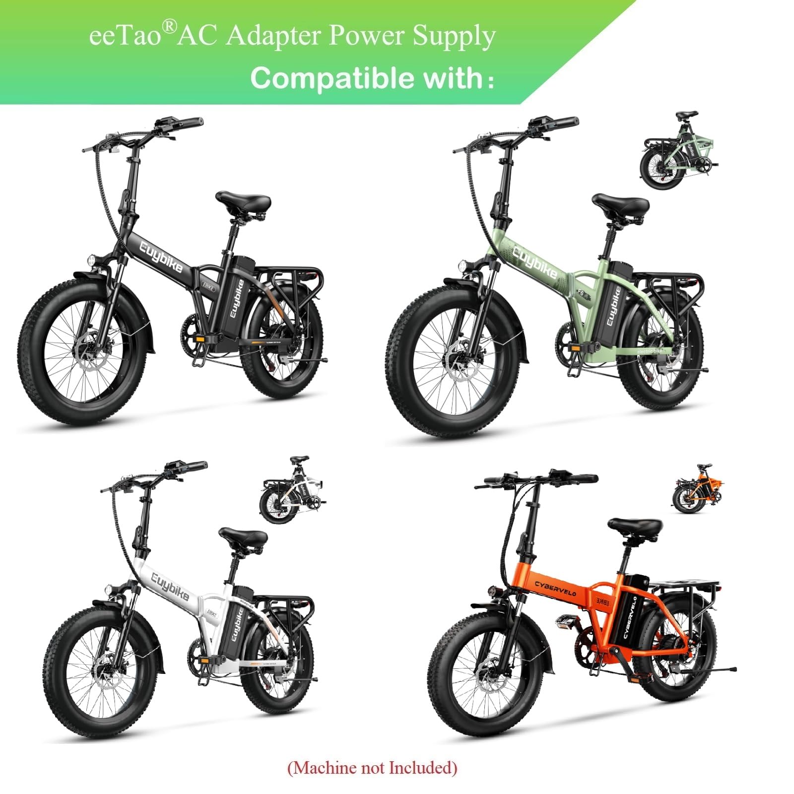 eeTao 54.6V AC/DC Adapter Replacement Charger Compatible with ?bluebiko Euybike ?F6B Electric Bike 750W Motor 48V 20Ah Lithium-ion Battery 20