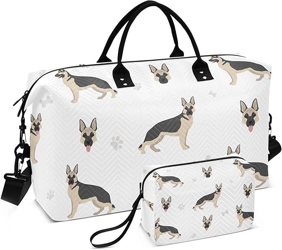 Aflyko Travel Duffel Bag German Shepherd Grey Paw Sport