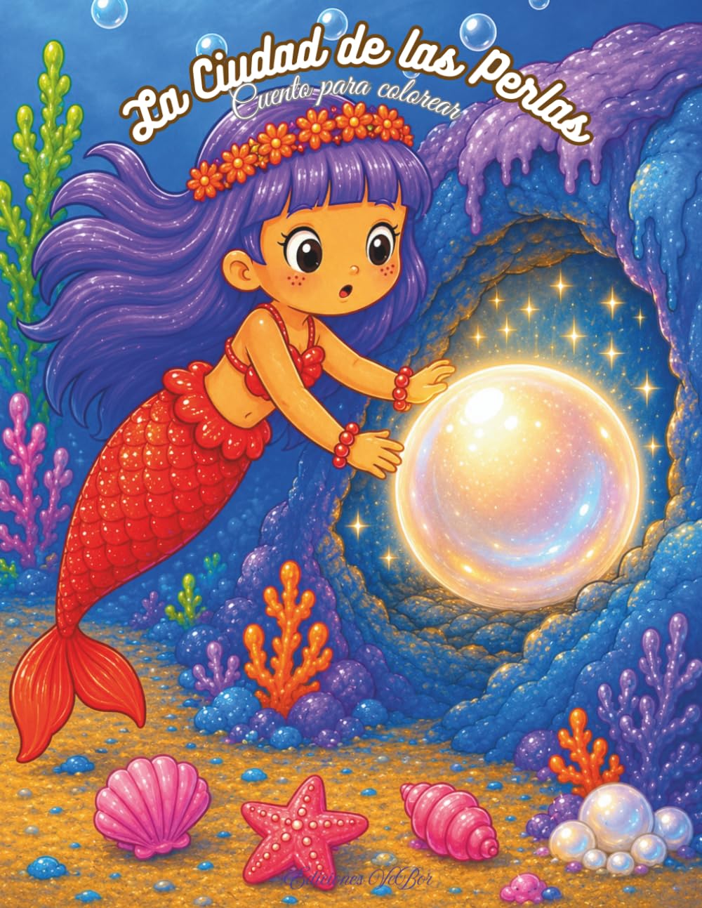 La Ciudad de las Perlas: Cuento para colorear (Mi Libro de Sirenas y Amigos del Mar)