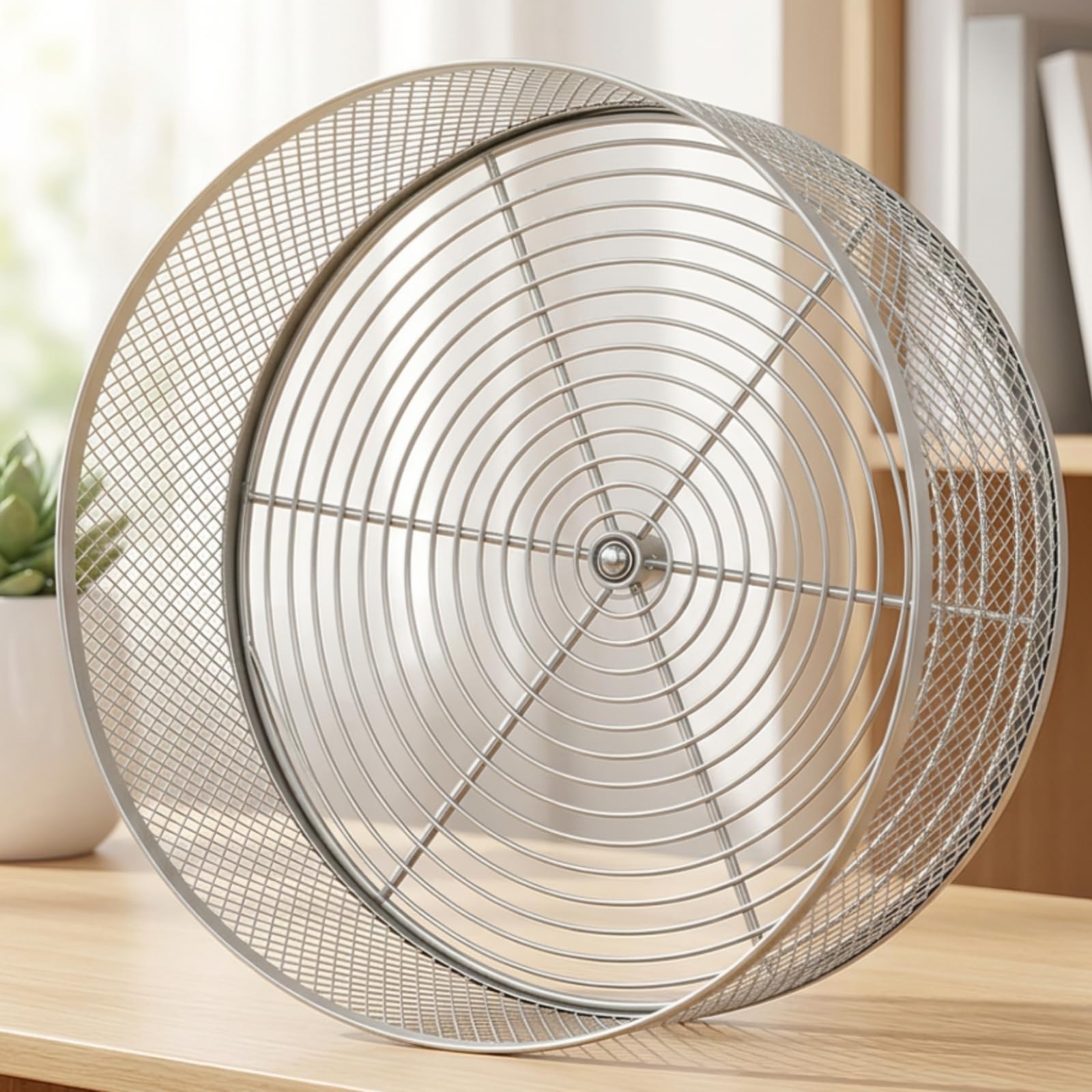 Roue pour Rongeur Silencieux, Color to 2, 25 Cm | Roue En Acier Inoxydable, Non Traité, pour Cage, cage