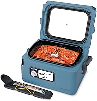 Presto 06017 Nomad 8-Quart Traveling Slow Cooker, Blue - Spill-Proof Portable for Tailgates & Potlucks