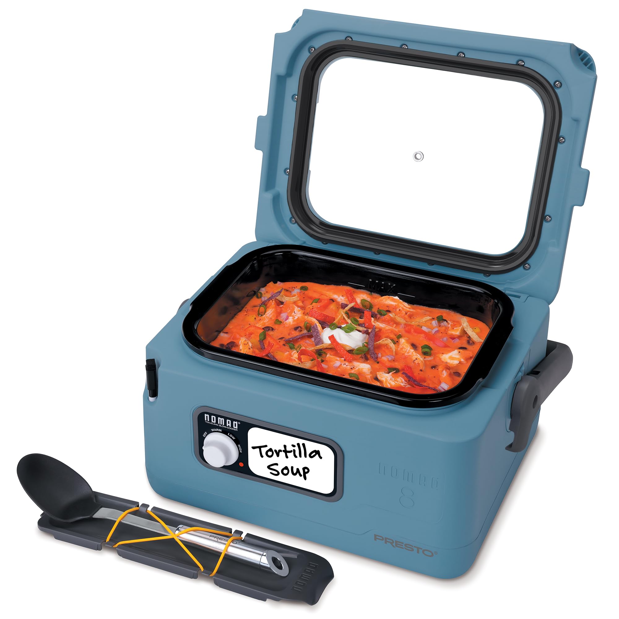 06017 8-Quart Nomad Traveling Slow Cooker, Blue