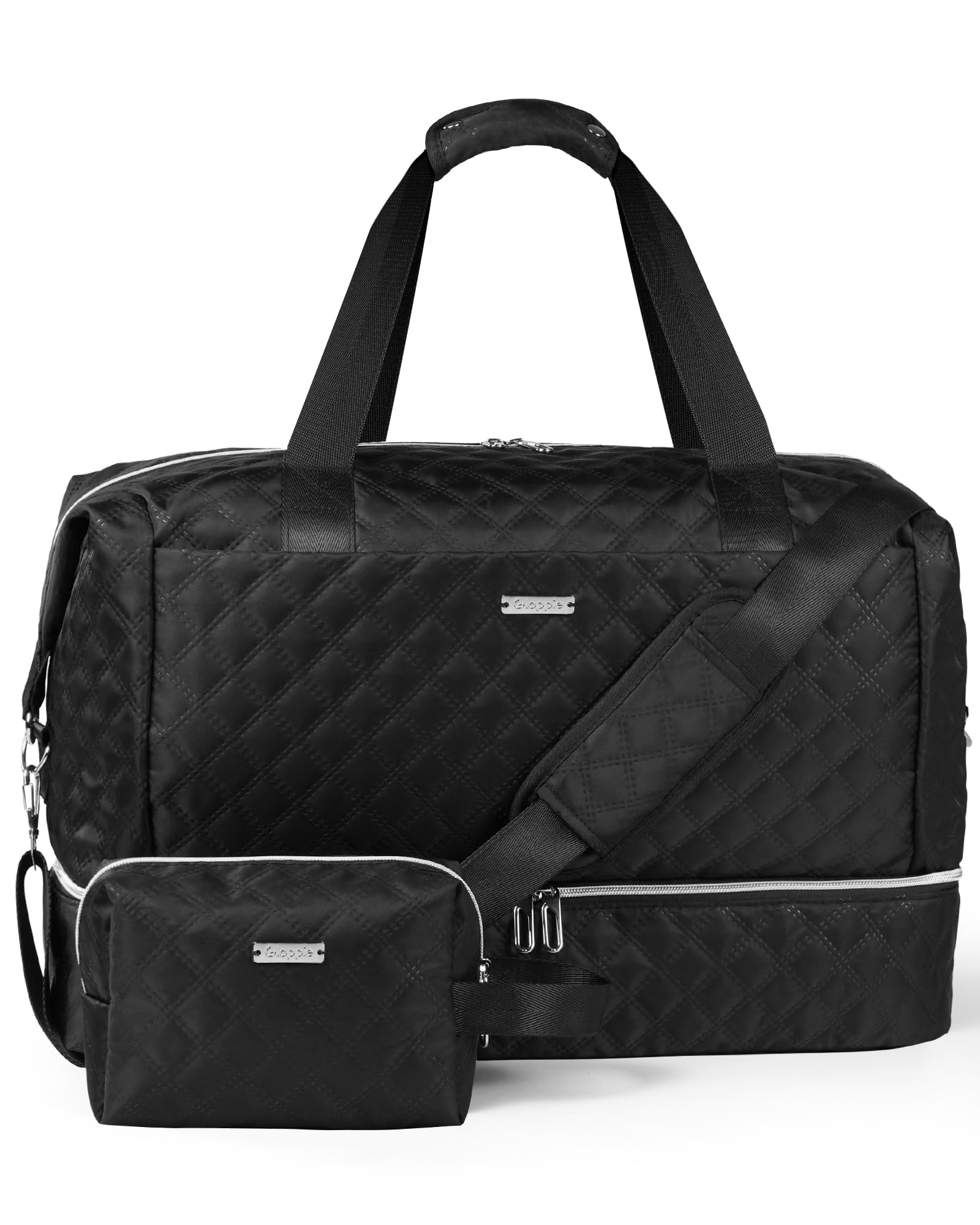 Gloppie Travel Duffel Bags for Women 39L Large Weekender Bags for Women with Shoe Compartment Carry On Overnight
