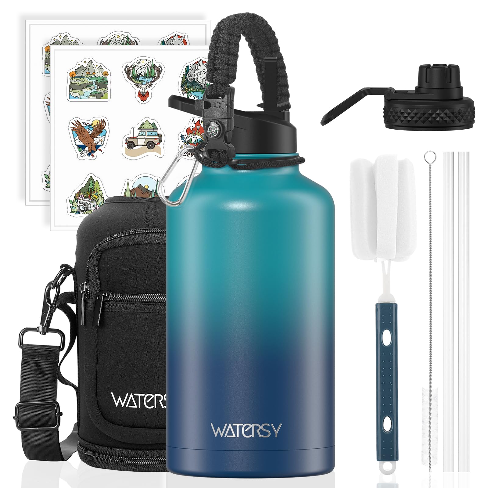 WATERSY Stainless Steel Vacuum Insulated Water Bottle 64oz