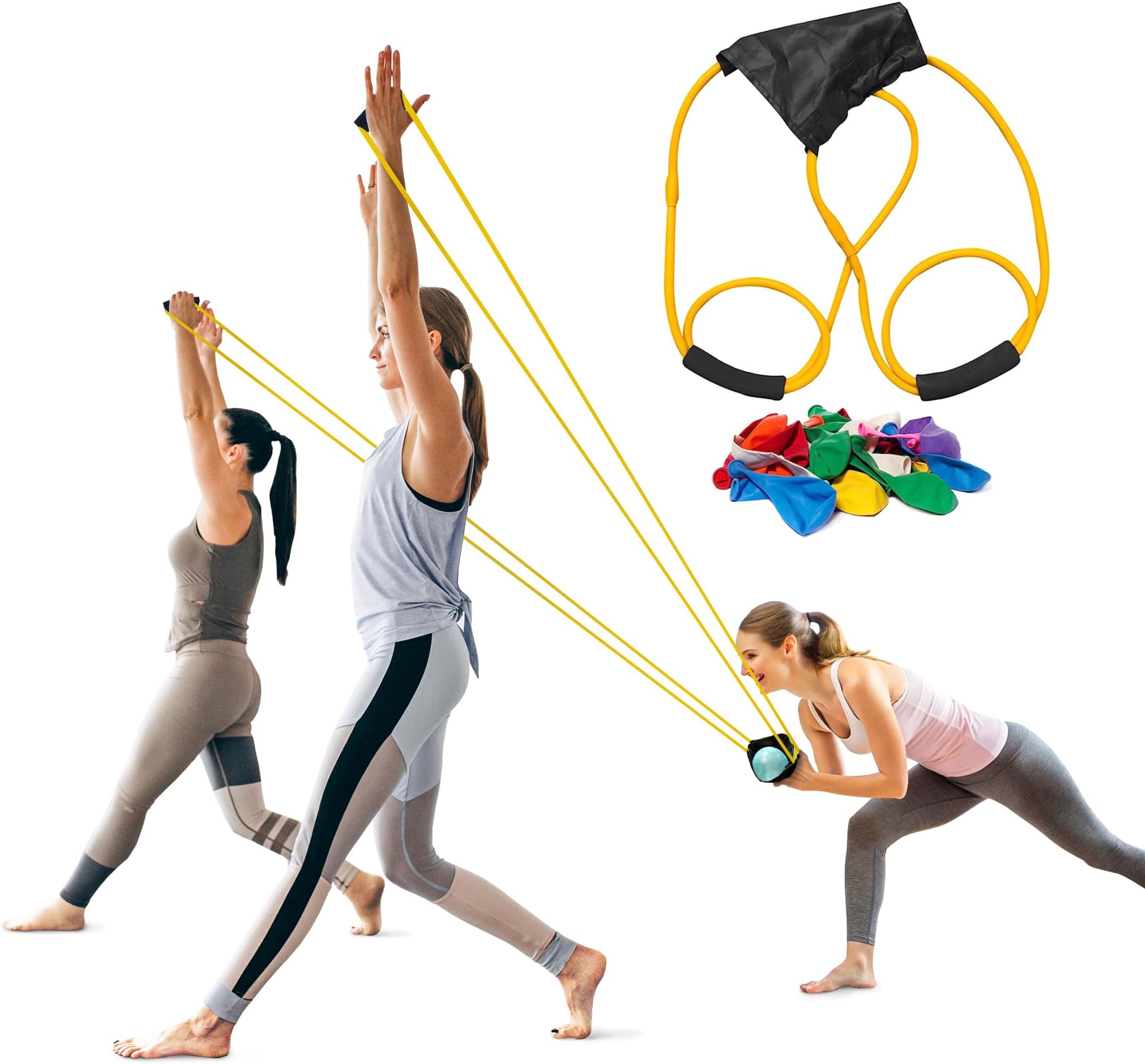 Water Balloon Launcher Slingshot – 2-3 Person Catapult with 100 Balloons – Water Balloon Slingshot for Extended Range Play | T Shirt Launcher for Outdoor Games, Group Backyard Fun, Beach & Parties