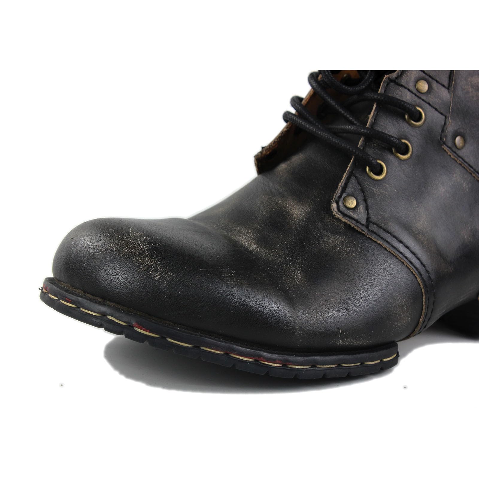 Vintage Distressed Braun Chukka-Stiefel für Männer Schnürstiefel Motorrad Casual Leder Kleid Stiefelette für Männer Mode 6015-1-C-R