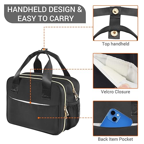 Miniatura 5 de PIIOSER Bolsa enfriadora de leche materna con bolsa de hielo, compatible con extractores de leche portátiles y accesorios, estuche de transporte