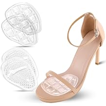 Metatarsal Pads Women - High Heel Comfort Pads/Inserts for Shoes, Ball of Foot Cushions for Foot Pain Relief - One Size Fits All, 2 Pairs in 2 Styles Clear