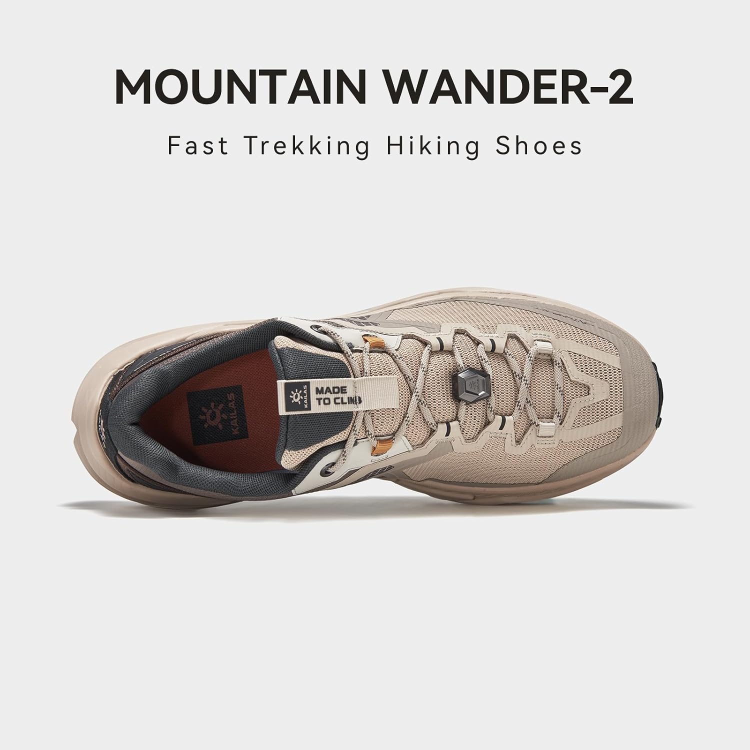 KAILAS Men's Mountain Wander-2 Lightweight Breathable Hiking Shoes Anti-Slip Cushioned Outdoor Mountaineering Shoe