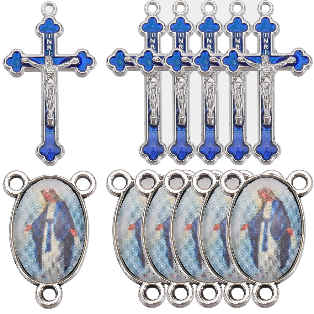 Breloques Chapelet et Croix en Vrac anti-ternissement pour Création de Bijoux