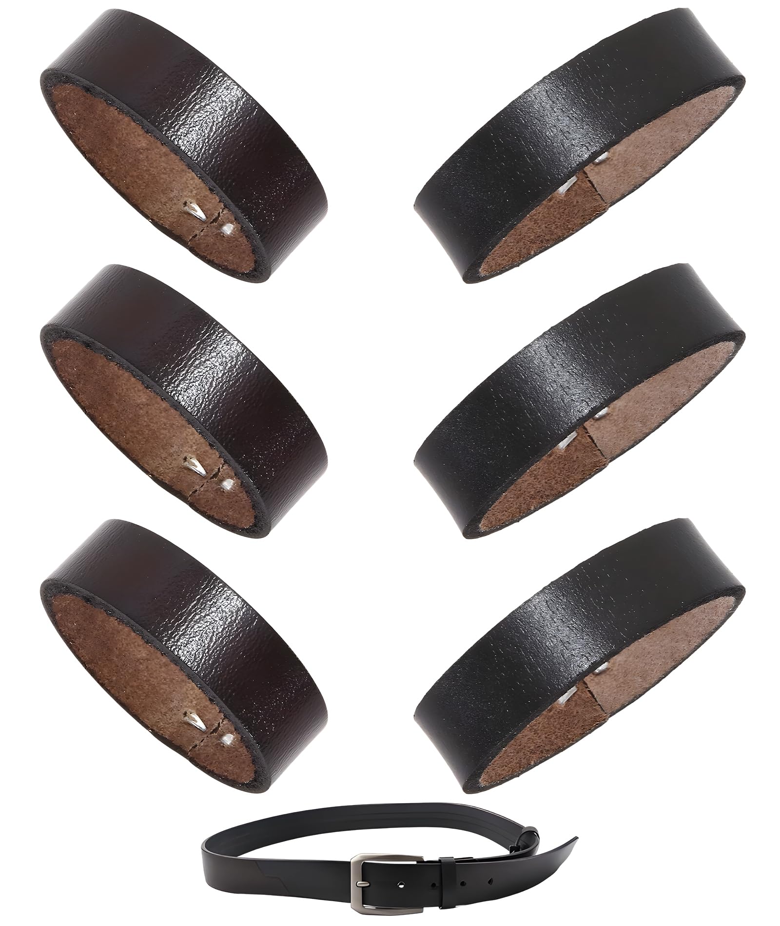6Pcs Buckle For Belt Men, Western Cowboy Waist, Personality Rock Waist, Unisex Belt Loop and Duty Strap Loop Keeper For Pants And Belts