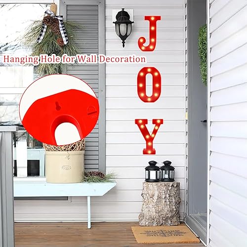 Miniatura 7 de Decoración de Navidad para decoración del hogar, 3 luces LED de 8.5 pulgadas de marquesina iluminadas, letreros de Navidad a pilas para repisa,