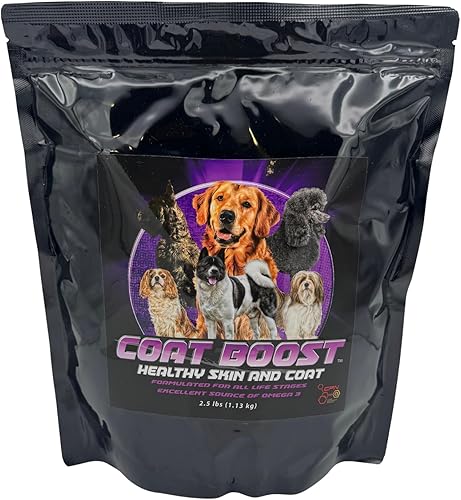Coat Boost™ - Suplemento para la piel y el abrigo para perros - Omega 3 natural, mejillón de labios verdes, superalimentos orgánicos - Apoya el