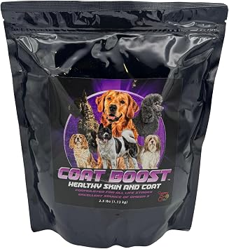 CPN Coat BoostTM Dog Coat & Skin Supplement Natural Omega 3, Green Lipped Mussel, Organic Superfoods Supports Shiny, Itch Relief, Detox & Immune Health 2.5 lbs