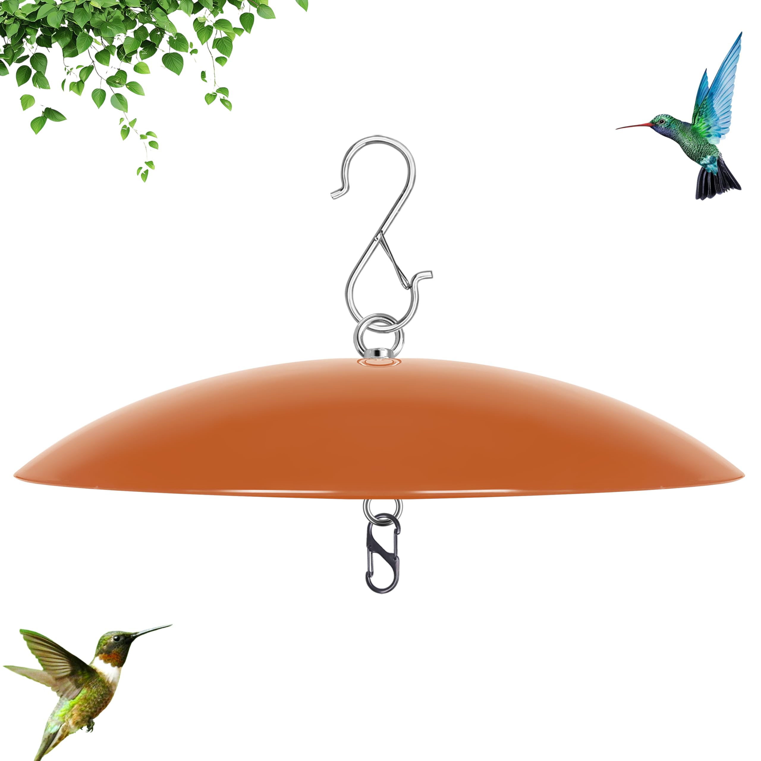 andergi 13" Hummingbird Feeder Shade Cover,Bird Feeder Dome Rain Cover,Smart Bird Feeders Umbrella,Squirrel Baffle for Shepherd's Hook Outdoors (