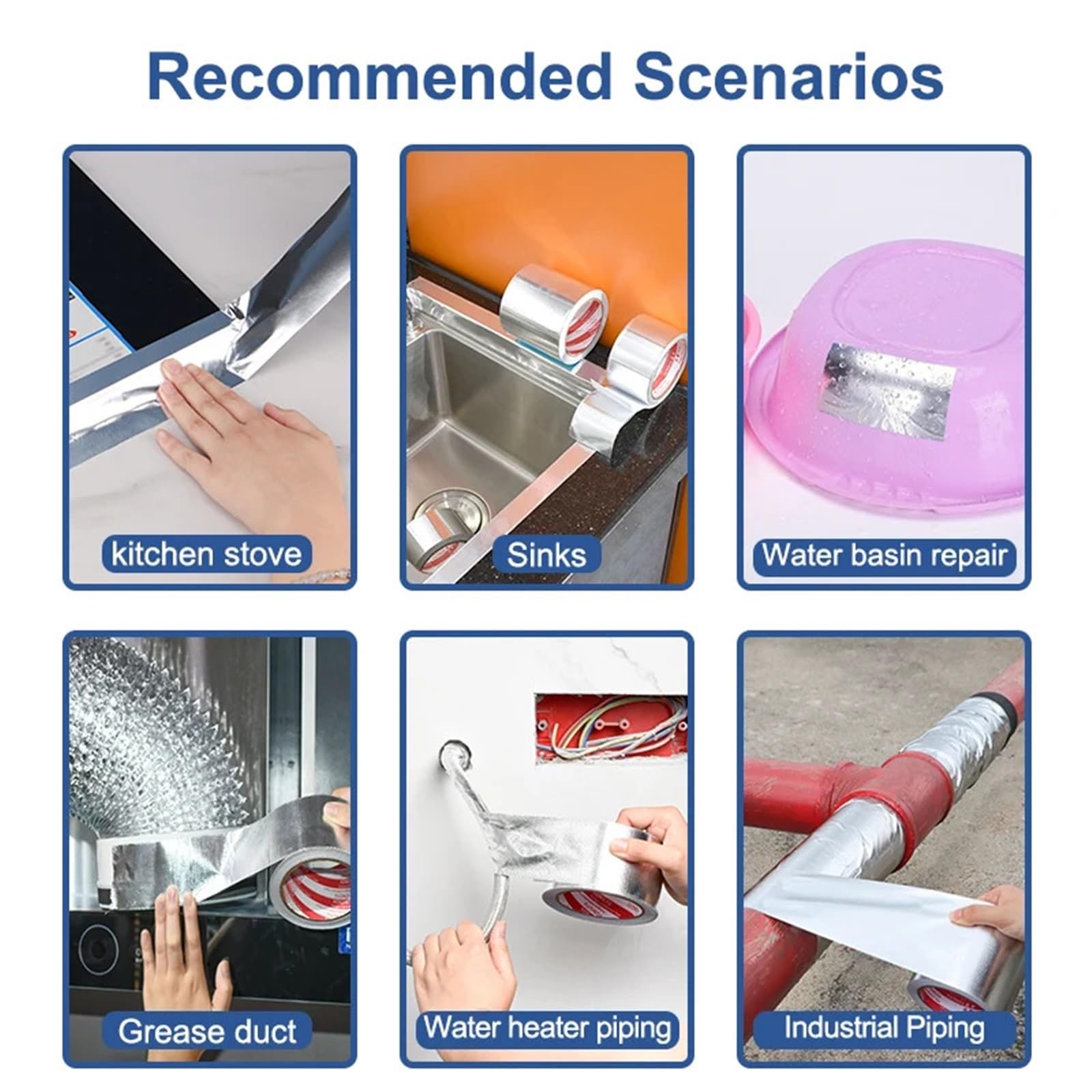 Cinta De Papel De Aluminio De Fibra De Vidrio 20 Metros