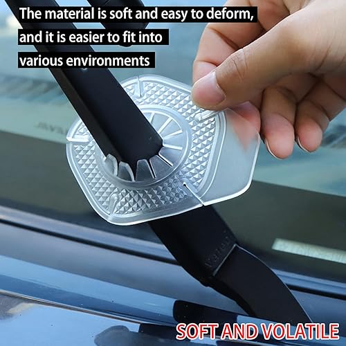 Miniatura 4 de 2 almohadillas de protección para el brazo del limpiaparabrisas del automóvil, protector de silicona para el agujero del brazo, protector contra el