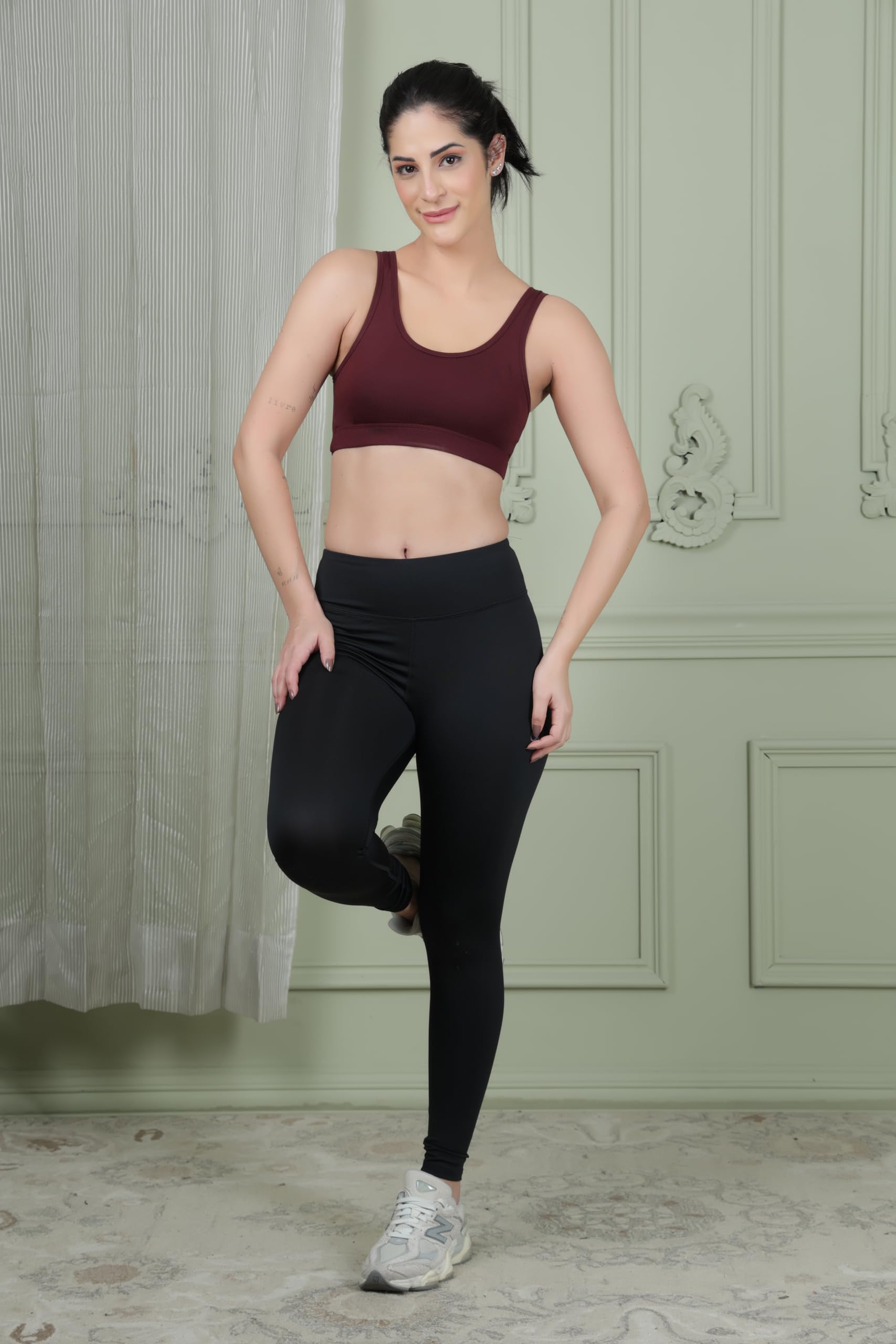 Celary Women's Cotton Wire Free Classic Non-Padded Full Coverage Bra (Pack of 2) (SportW-(Bela.Pink-Maroon)-34_Bellarina Pink - Image 6 thumbnail
