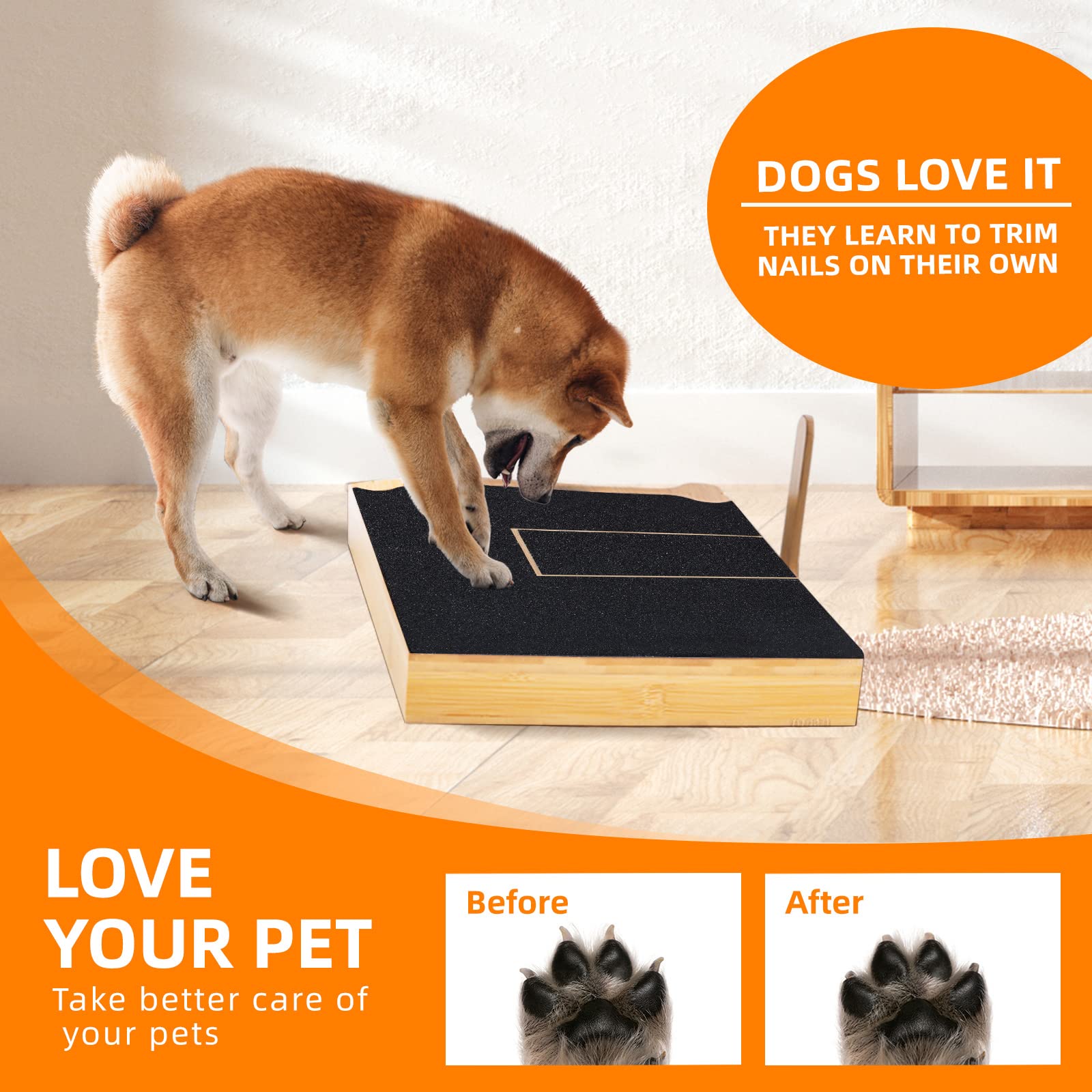 Dog Nail Scratch Board Dog Nail Scratch Pad with Treats Drawer