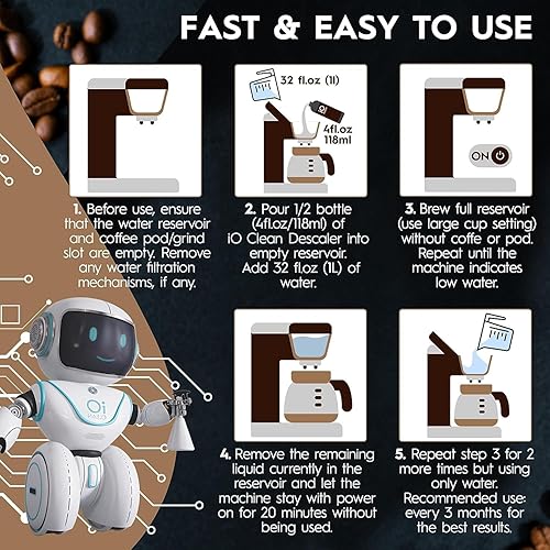 Miniatura 7 de Solución de descalcificación para todas las máquinas de café  16oz  4 usos  Limpiador y descalcificador para Keurig, DeLonghi, Nespresso, Breville,