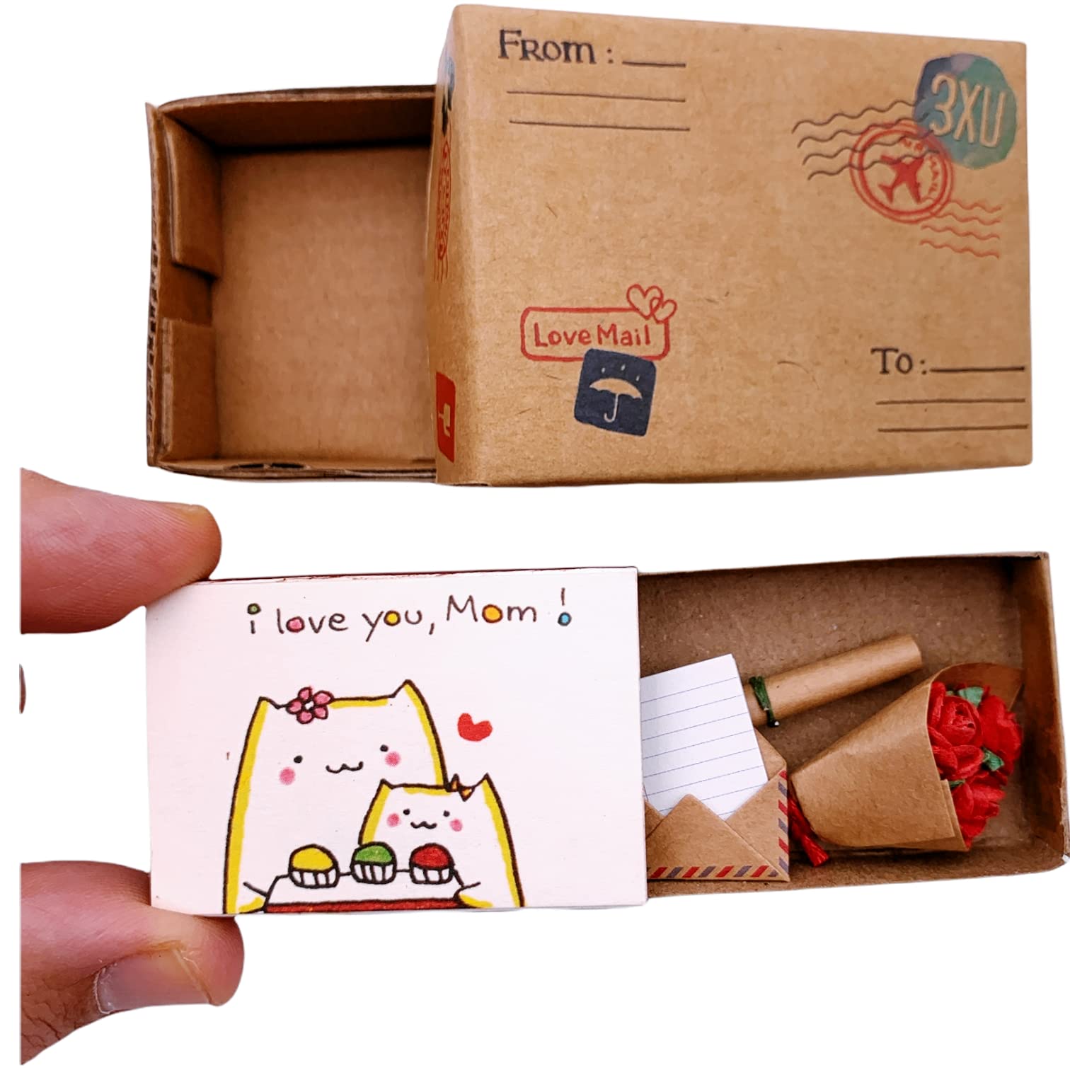 immi Mini Überraschung, kleines Geschenk in der Box (Anlass/Rosen für Mama)
