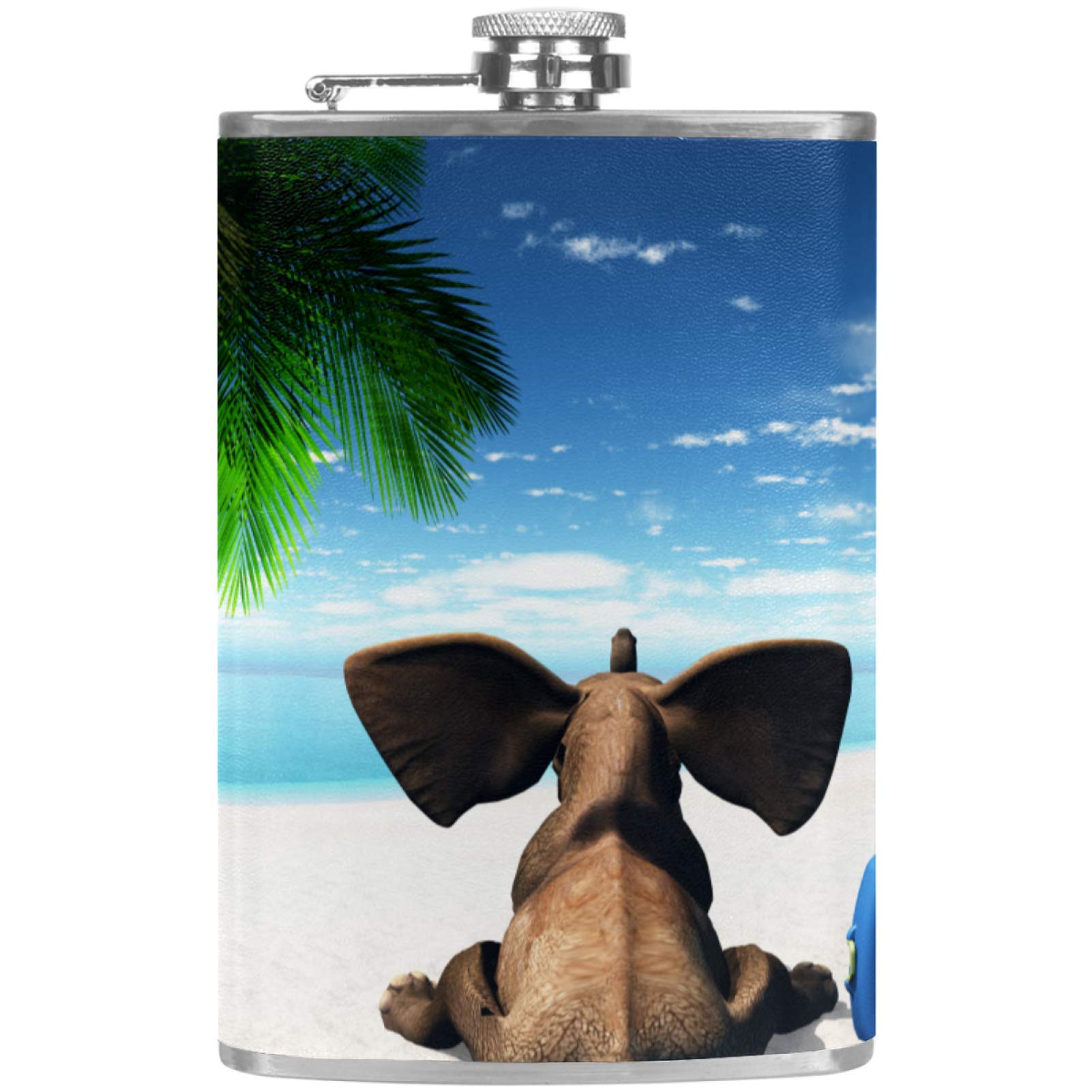 Flasque à whisky pour camping et barbecue avec entonnoir de plage