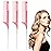 Goodofferplace 3 PCS Rat Tail Combs Parting Rattail Teasing Fine Tooth Comb with Metal Pick for Curly Hair,Detangling Parting Combs for Women,for Braiding,Styling Hair(Pink)