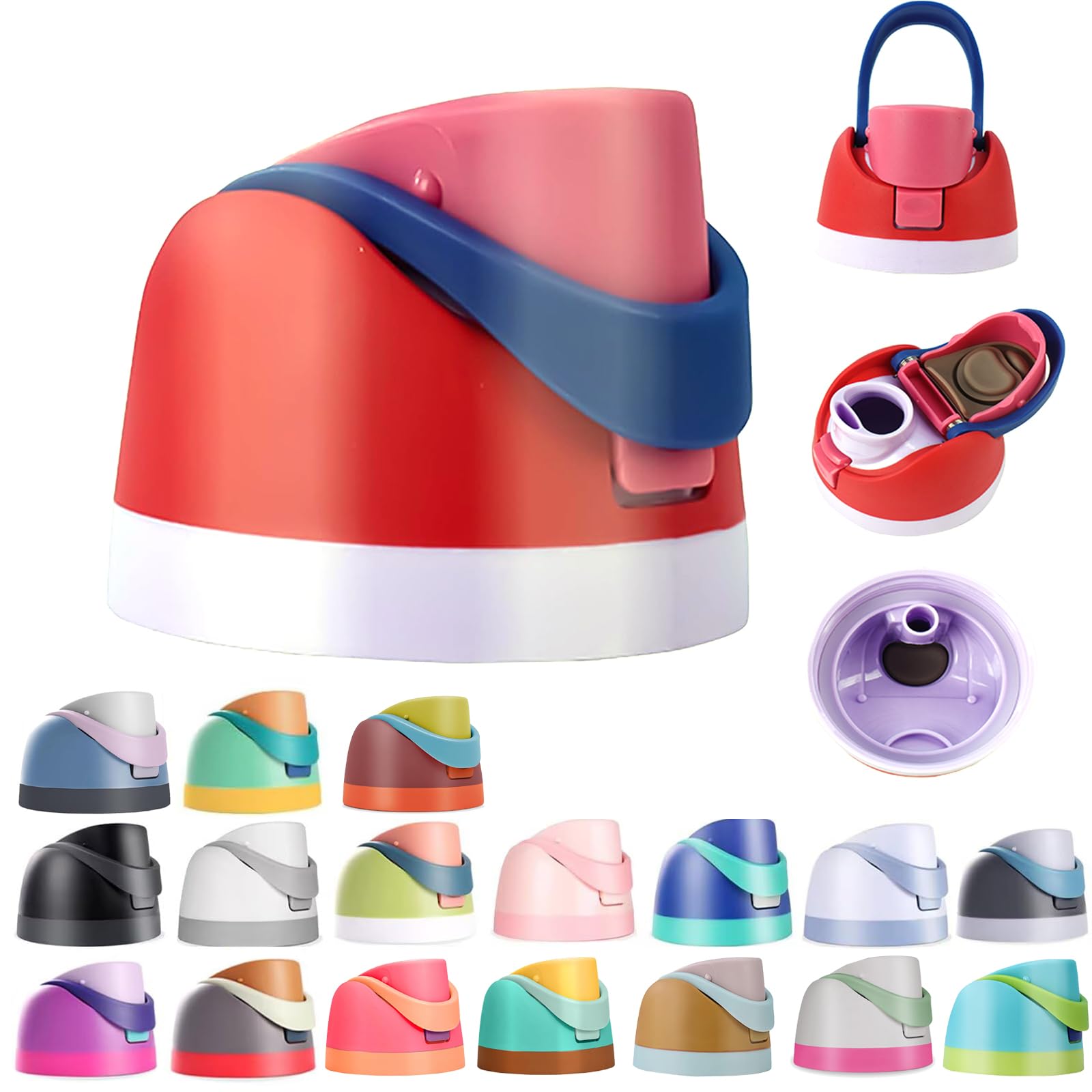 Replacement Lid for Owala Freesip, One Button Water Bottle Top Replacement Cap Compatible with Owala Cup 16oz 24oz 32oz 40oz, Leakproof Lids Accessory，BPA-Free，No Water Leakage