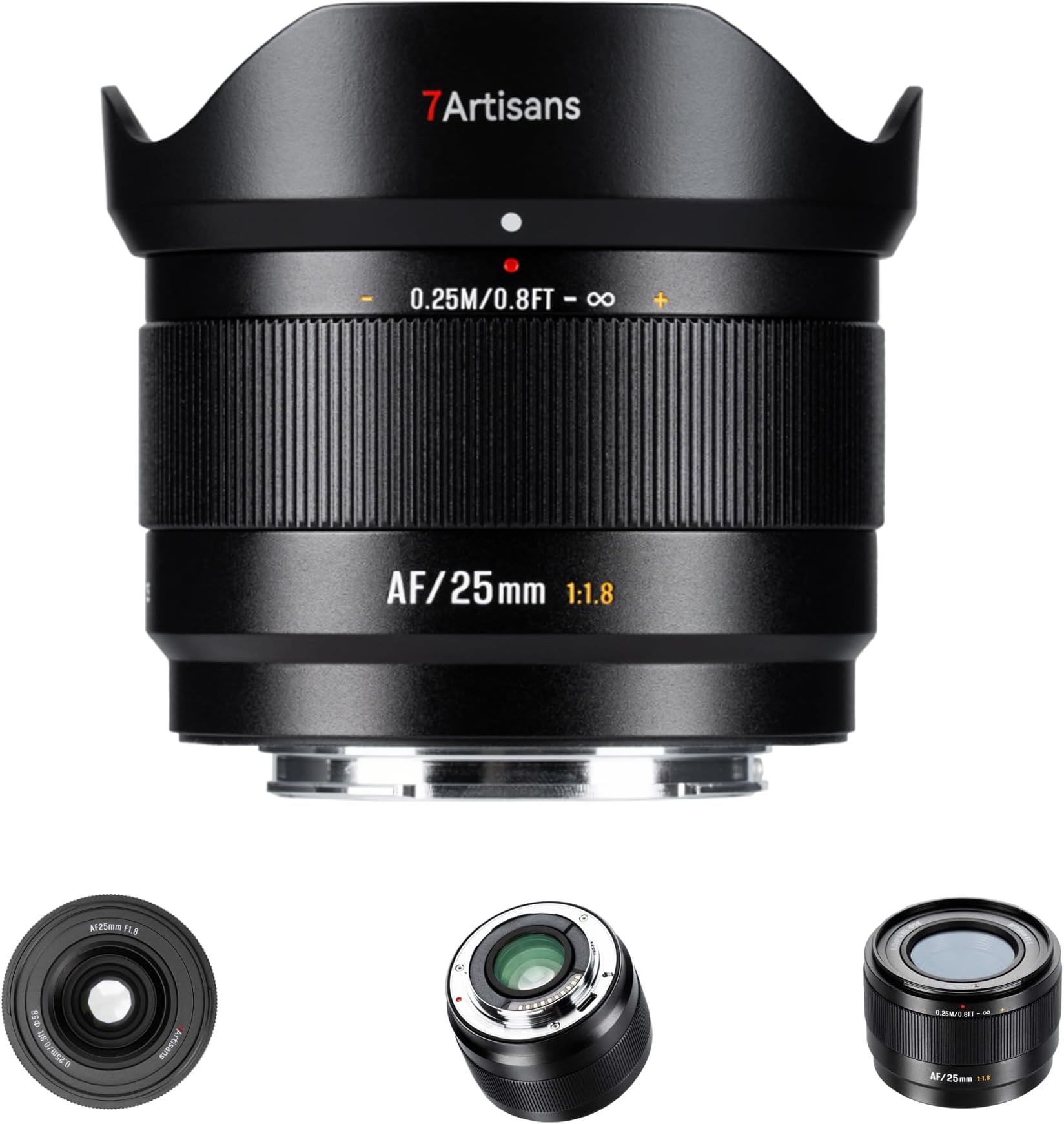 7artisans AF 25mm f/1.8 Auto Focus APS-C Prime Lens for Sony E-Mount, 178g Lightweight STM Lens with Face/Eye AF, Large Aperture for Portrait & Street Photography