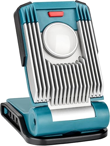 Luz de trabajo LED para el lugar de trabajo con 3 modos, luz portátil de mano de 9 W alimentada por baterías de iones de litio Dewal de 18 V 20 V