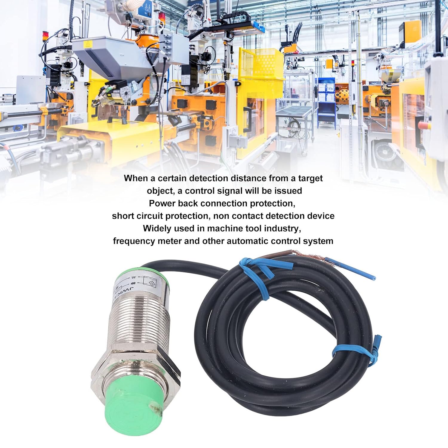 5PCS Inductive Proximity Switch Responsive Detection Machine Tool Industry 90‑250VAC 2 Wire NO Approach Sensor