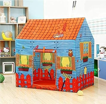 AdiChai Farm House Jumbo Size Extremely Light Weight , Water Proof Kids Play Tent House for Old Girls and Boys (Farm House)