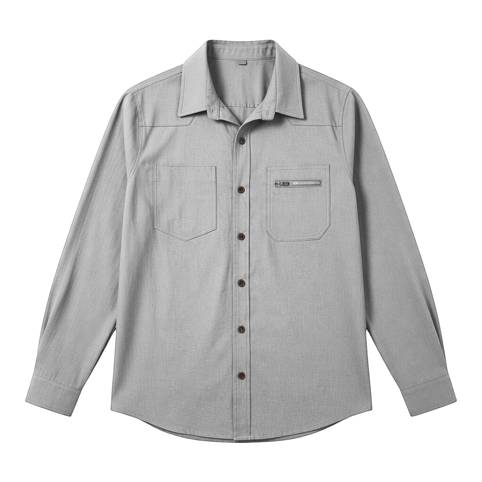 Chemise en lin homme vintage coupe européenne à revers