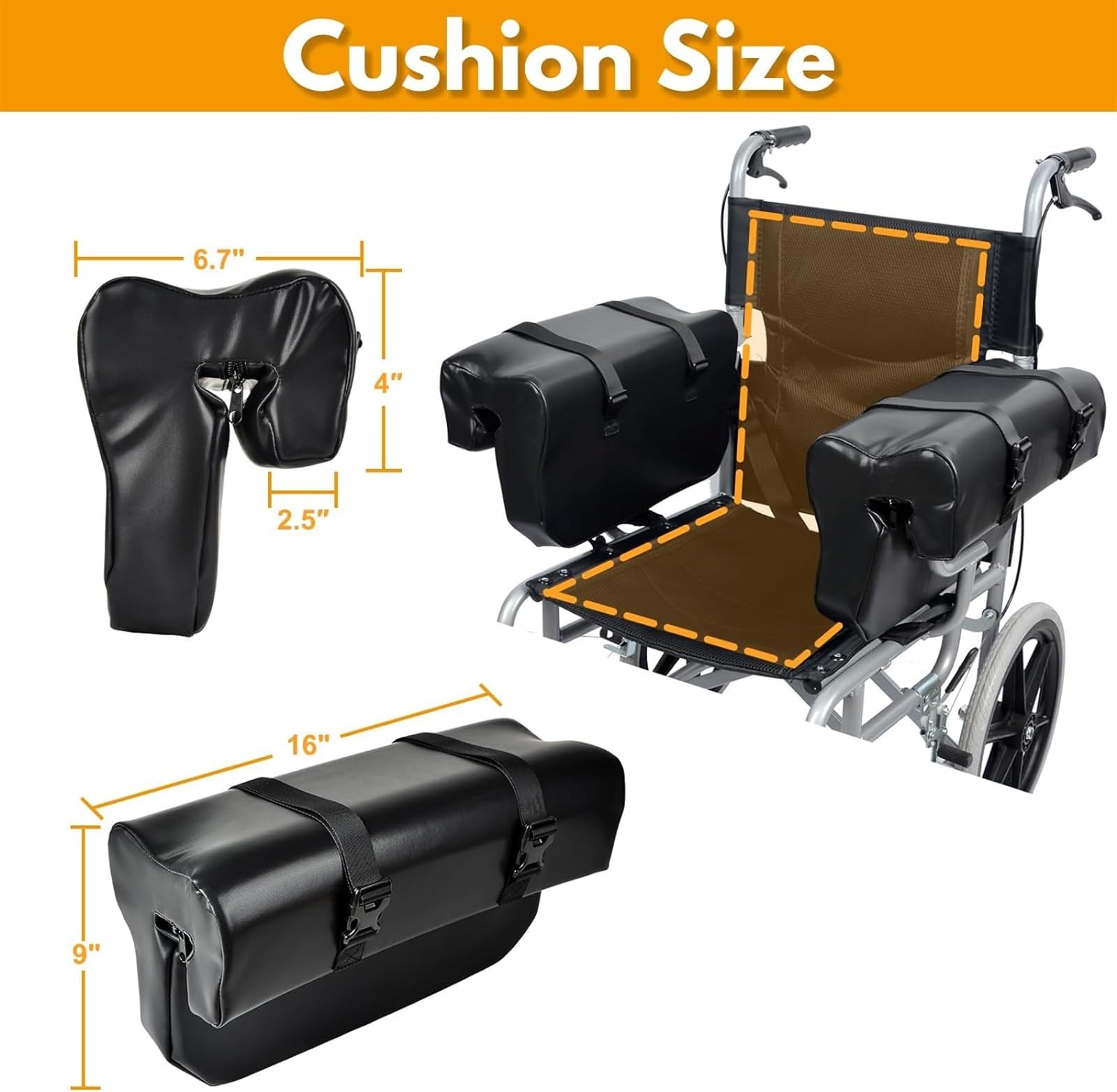 Amazon.co.jp: 横方向サポート、車椅子用アームレストクッション