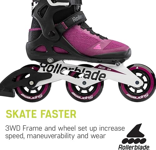 Miniatura 4 de Rollerblade Macroblade 100 3WD - Patín en línea para mujer color violeta y negro patines en línea de rendimiento