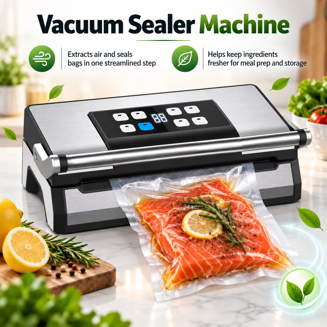 Machine à emballer sous vide, longueur de fermeture de 30 cm, pompe double