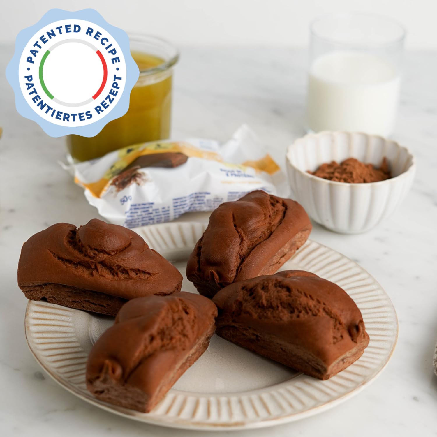 Nuvola Zero – Plumcake Zero mit Kakao ohne Kohlenhydrate, laktosefreier Snack, zuckerfrei, glutenfrei, reich an Ballaststoffen, Packung mit 12 Stück, hergestellt in Italien
