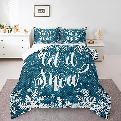 Miniatura 9 de Juego de edredón de Feliz Navidad, tamaño Queen, juego de edredón vintage de camión de Navidad rojo y negro, juego de ropa de cama de 3 piezas para