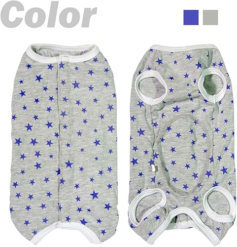 Miniatura 9 de Traje de recuperación para perros Camisa poscirugía para cachorros, ropa protectora de heridas para animales pequeños (azul-XS)